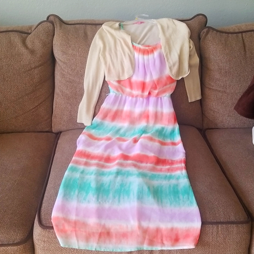 Rainbow dress - size 8